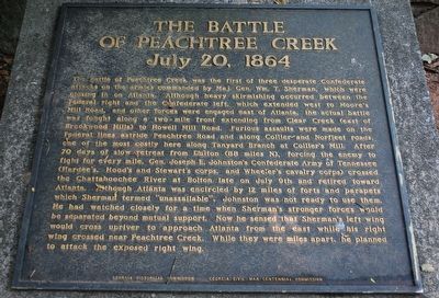 The Battle of Peachtree Creek Marker image. Click for full size.