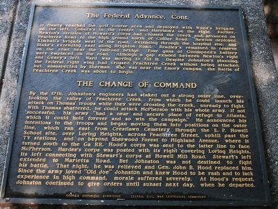 The Federal Advance, Cont./ The Change of Command Marker image. Click for full size.
