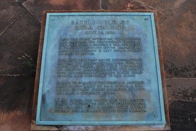 Battlefield of Ezra Church Marker. Click for full size. Battlefield of Ezra Church Marker image. Click for full size.