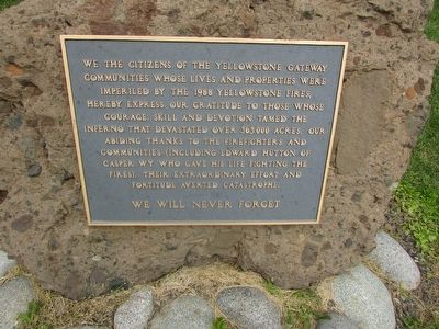 Yellowstone Fire Fighters Marker image. Click for full size.