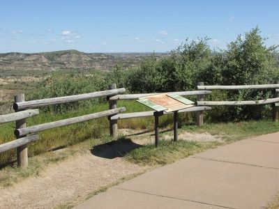 Marker at the Painted Canyon. Click for full size. Marker at the Painted Canyon image. Click for full size.