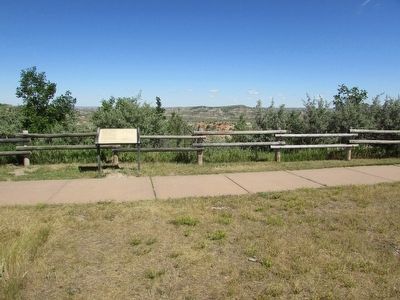 Marker in Theodore Roosevelt National Park. Click for full size. Marker in Theodore Roosevelt National Park image. Click for full size.