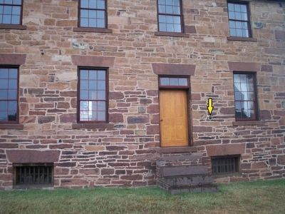 Stone House –cannon ball location image. Click for full size.