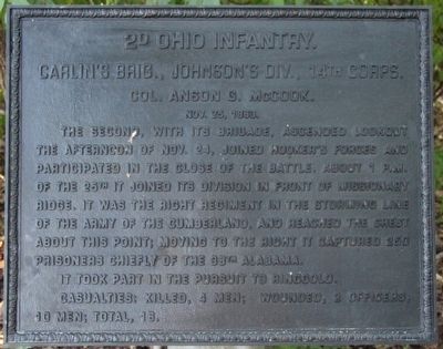 2d Ohio Infantry Marker. Click for full size. 2d Ohio Infantry Marker image. Click for full size.
