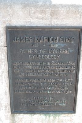 James Marion Sims Marker. Click for full size. James Marion Sims Marker image. Click for full size.