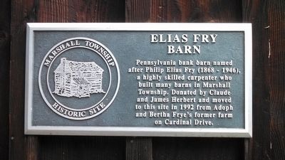 Elias Fry Barn Marker. Click for full size. Elias Fry Barn Marker image. Click for full size.