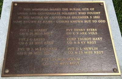 Battle of Coffeeville Memorial Marker image. Click for full size.