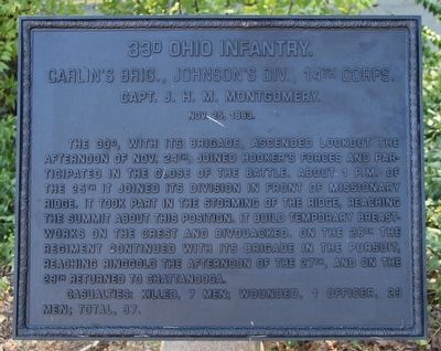 33d Ohio Infantry Marker image. Click for full size.