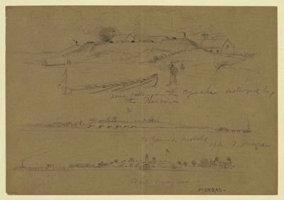 Fort Gaines & Fort Morgan Drawing image. Click for full size.