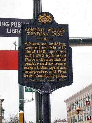 Conrad Weiser Trading Post Marker image. Click for full size.