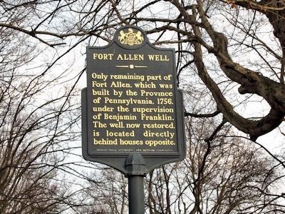 Fort Allen Well Marker. Click for full size. Fort Allen Well Marker image. Click for full size.