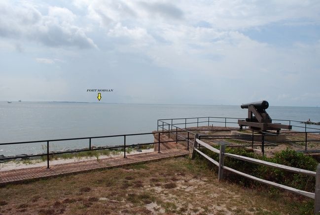 Mobile Bay with Fort Morgan in the Distance image. Click for full size.