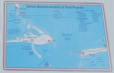 Union Bombardment of Fort Powell. Click for full size. Union Bombardment of Fort Powell image. Click for full size.