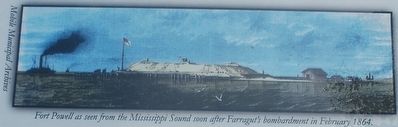 Fort Powell as seen from Mississippi Sound image. Click for full size.