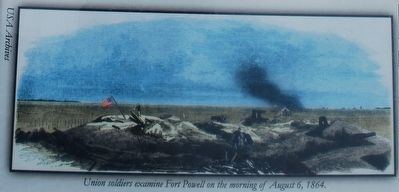 Union Soldiers Examine Fort Powell. Click for full size. Union Soldiers Examine Fort Powell image. Click for full size.