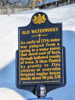 Old Waterworks Marker image. Click for full size.