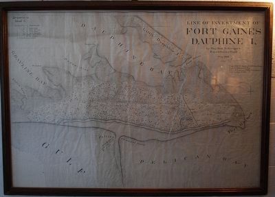 Line of Investment of Fort Gaines Dauphine I, by Maj. Granger's Expeditionary Corps image. Click for full size.