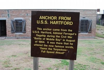 Anchor From U.S.S. Hartford Marker image. Click for full size.