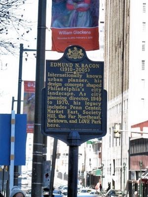 Edmund N. Bacon Marker. Click for full size. Edmund N. Bacon Marker image. Click for full size.