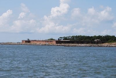 Fort Gaines from Mobile Bay image. Click for full size.
