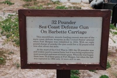 32 Pounder Sea Coast Defense Gun Marker image. Click for full size.