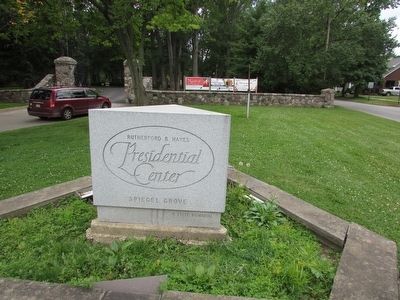 Marker at the Hayes Presidential Center. Click for full size. Marker at the Hayes Presidential Center image. Click for full size.