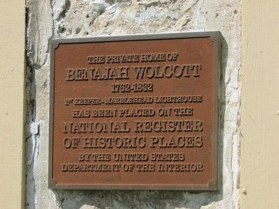 Home of Benajah Walcott Marker. Click for full size. Home of Benajah Walcott Marker image. Click for full size.