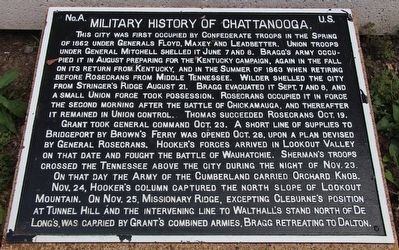 Military History of Chattanooga Marker image. Click for full size.