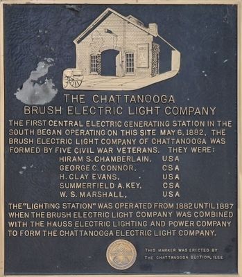 The Chattanooga Brush Electric Light Company Marker image. Click for full size.