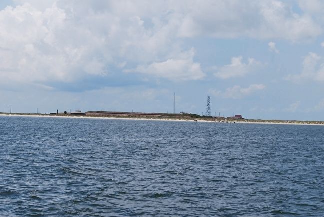 Fort Morgan from Mobile Bay image. Click for full size.