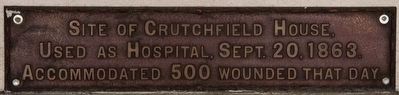 Site of Crutchfield House Marker. Click for full size. Site of Crutchfield House Marker image. Click for full size.