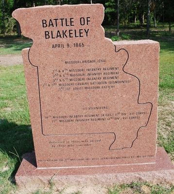 Battle of Blakeley Marker image. Click for full size.
