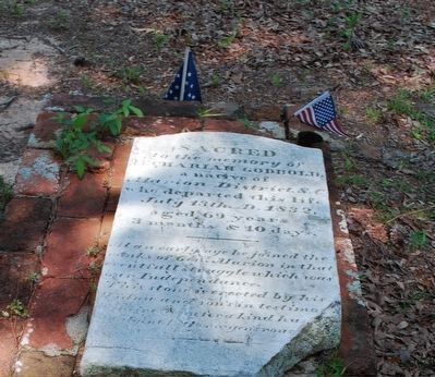 Zachariah Godbold Grave (not all of text is legible) image. Click for full size.