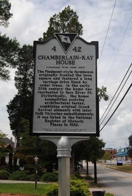 Chamberlain-Kay House Marker<br>Reverse image. Click for full size.