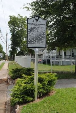 Chamberlain-Kay House Marker<br>Front image. Click for full size.