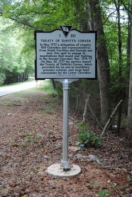 Treaty of DeWitt's Corner Marker<br>Front image. Click for full size.