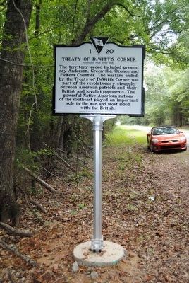 Treaty of DeWitt's Corner Marker<br>Reverse. Click for full size. Treaty of DeWitt's Corner Marker<br>Reverse image. Click for full size.