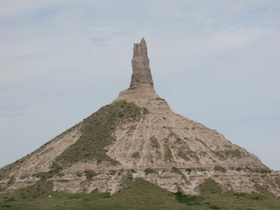 Chimney Rock seen from the Cemetery image. Click for full size.