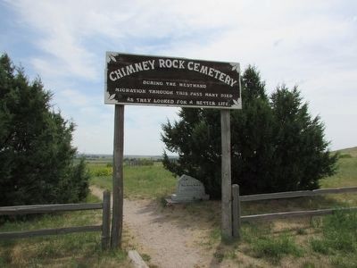 Marker at Chimney Rock Cemetery. Click for full size. Marker at Chimney Rock Cemetery image. Click for full size.