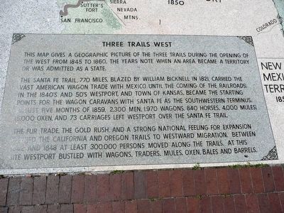 Three Trails West Marker image. Click for full size.
