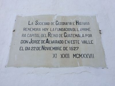 Founding of the First Capital of Guatemala Marker image. Click for full size.
