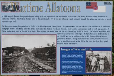 Wartime Allatoona Marker. Click for full size. Wartime Allatoona Marker image. Click for full size.