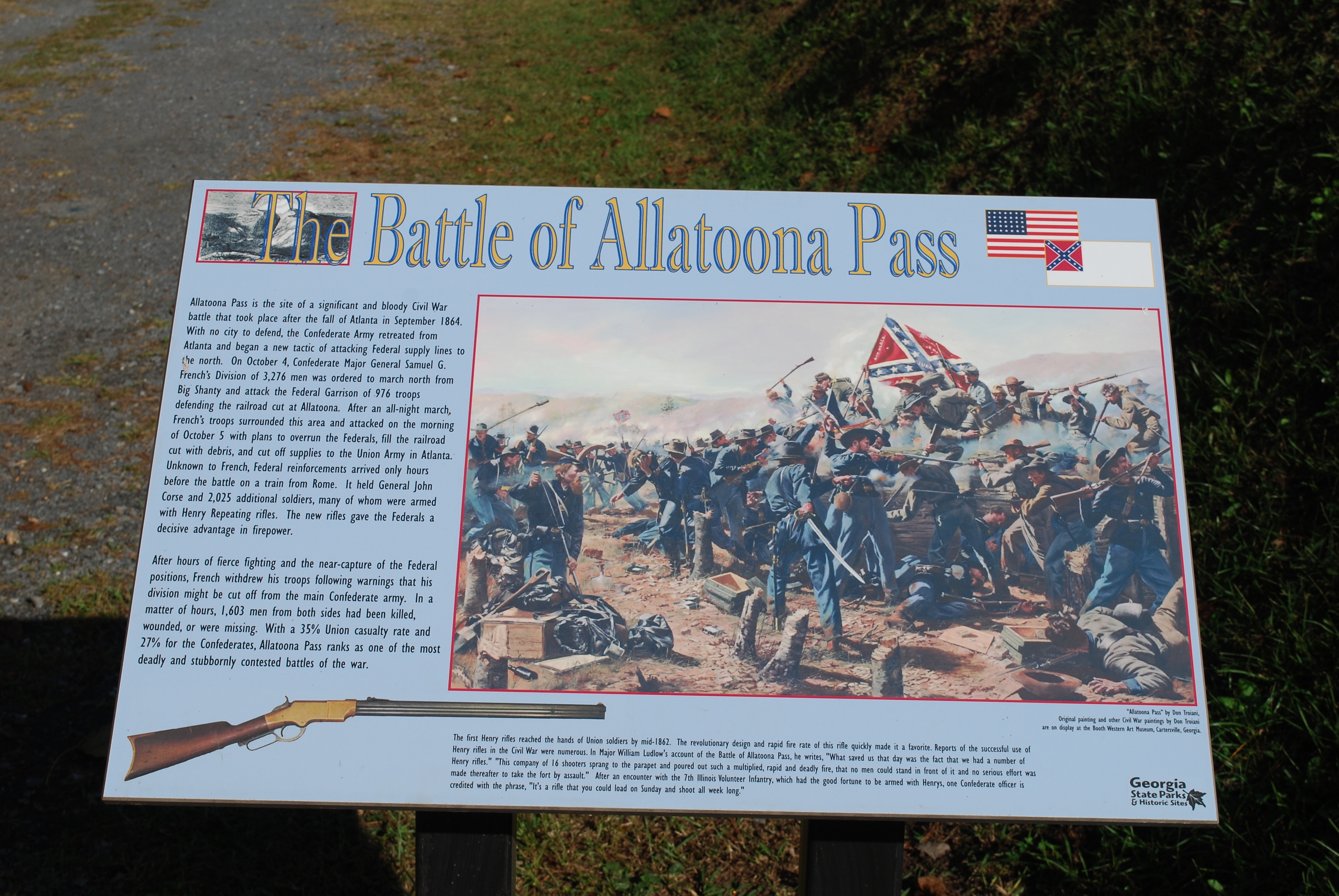 The Battle of Allatoona Pass Marker