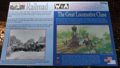 The Railroad/ The Great Locomotive Chase Marker. Click for full size. The Railroad/ The Great Locomotive Chase Marker image. Click for full size.