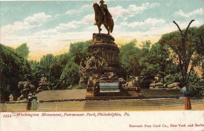 <i>Washington Monument, Fairmount Park, Philadelphia, Pa.</i> image. Click for full size.