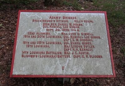 Adams' Brigade Marker image. Click for full size.