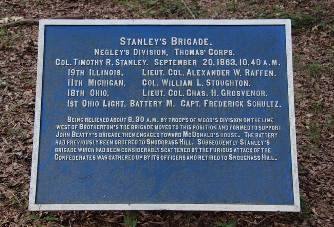 Stanley's Brigade Marker image. Click for full size.