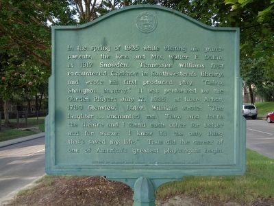 Untitled Tennessee Williams Marker Marker. Click for full size. Untitled Tennessee Williams Marker Marker image. Click for full size.
