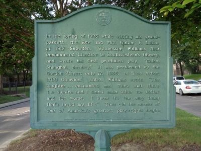 Untitled Tennessee Williams Marker Marker. Click for full size. Untitled Tennessee Williams Marker Marker image. Click for full size.
