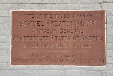 Samuel Preston Moore Marker. Click for full size. Samuel Preston Moore Marker image. Click for full size.